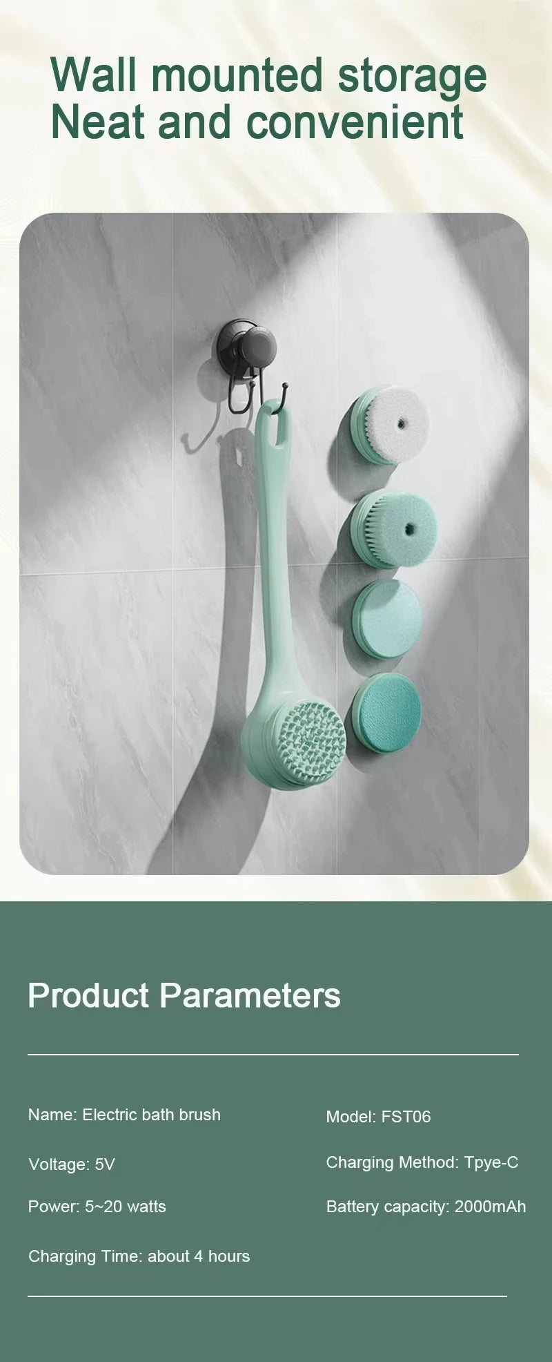 Electric Body Scrubber Brush